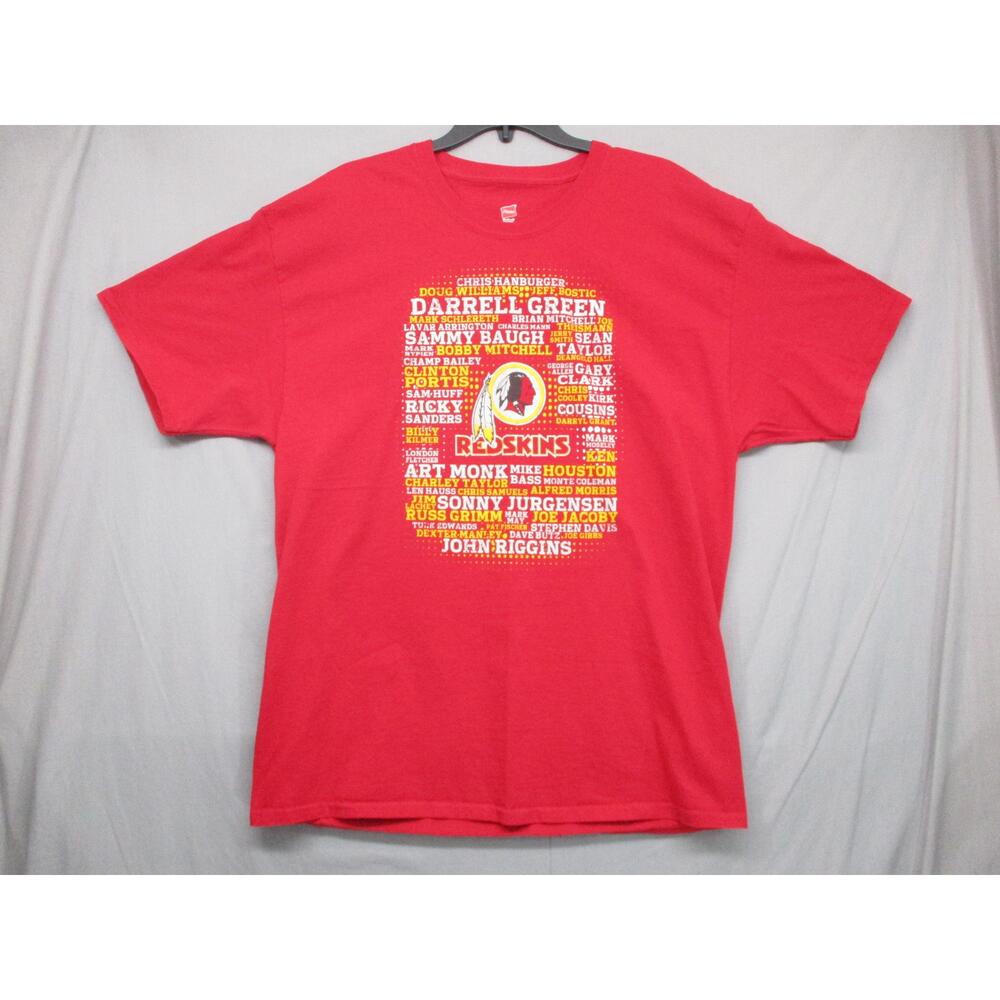 Hanes Red Bold Vintage Redskins Logo‎  Graphic T-Shirt Crew Neck Unisex Size XL